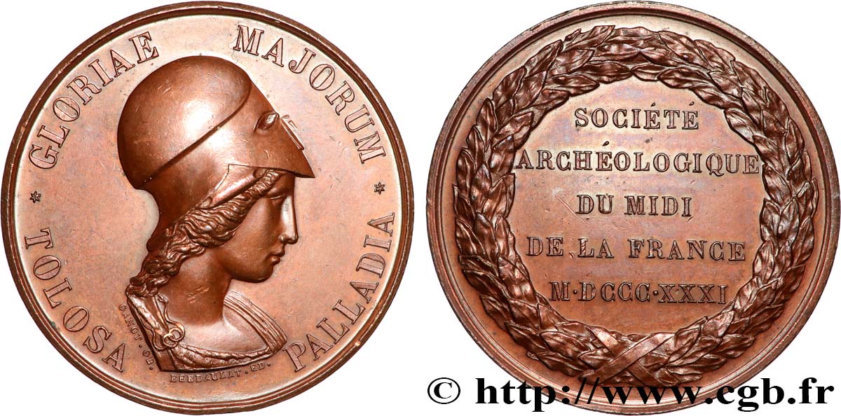 ACADÉMIES ET SOCIÉTÉS SAVANTES Médaille, Société Archéologique du midi SS