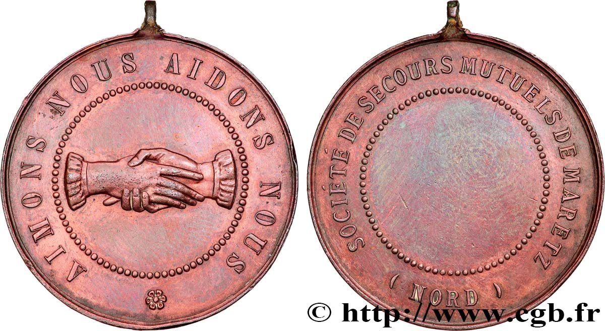 ASSURANCES Médaille, Société de Secours Mutuels de Maretz TTB