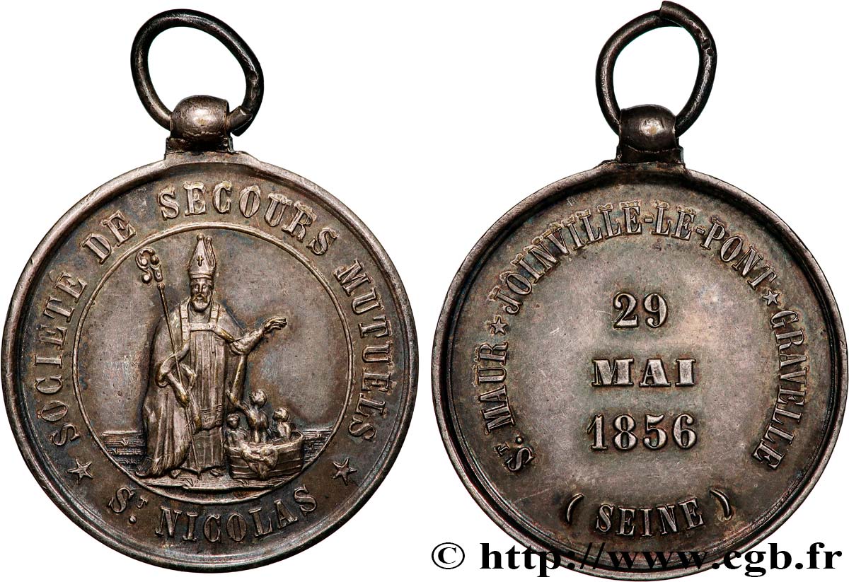 ASSURANCES Médaille, Société de secours mutuels de Saint Nicolas TTB
