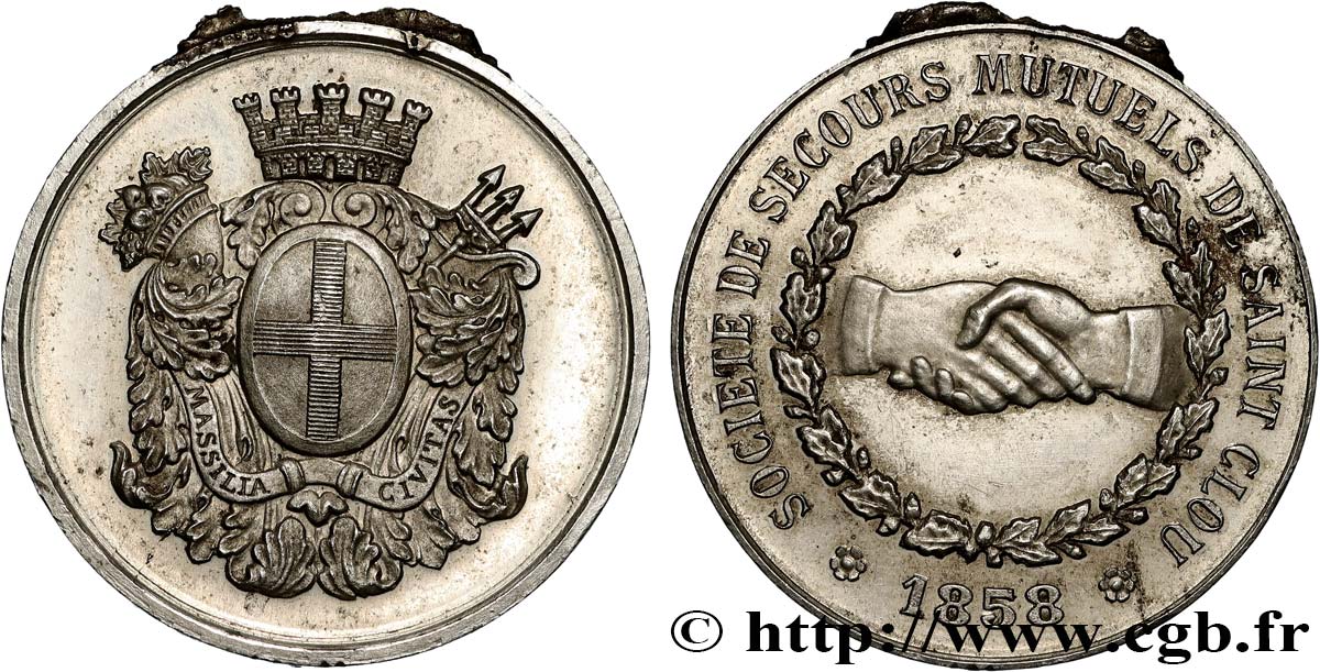 ASSURANCES Médaille, Société de secours mutuels de Saint Clou AU