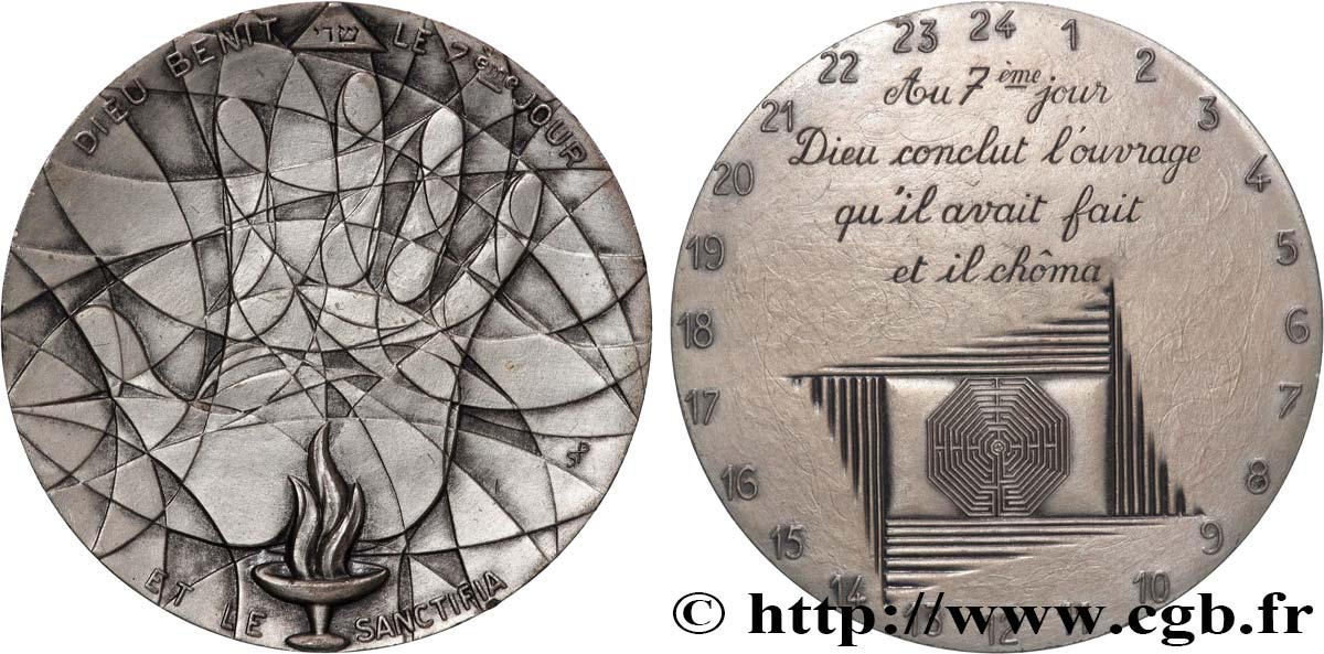 MÉDAILLES RELIGIEUSES Médaille, Le 7e jour SUP