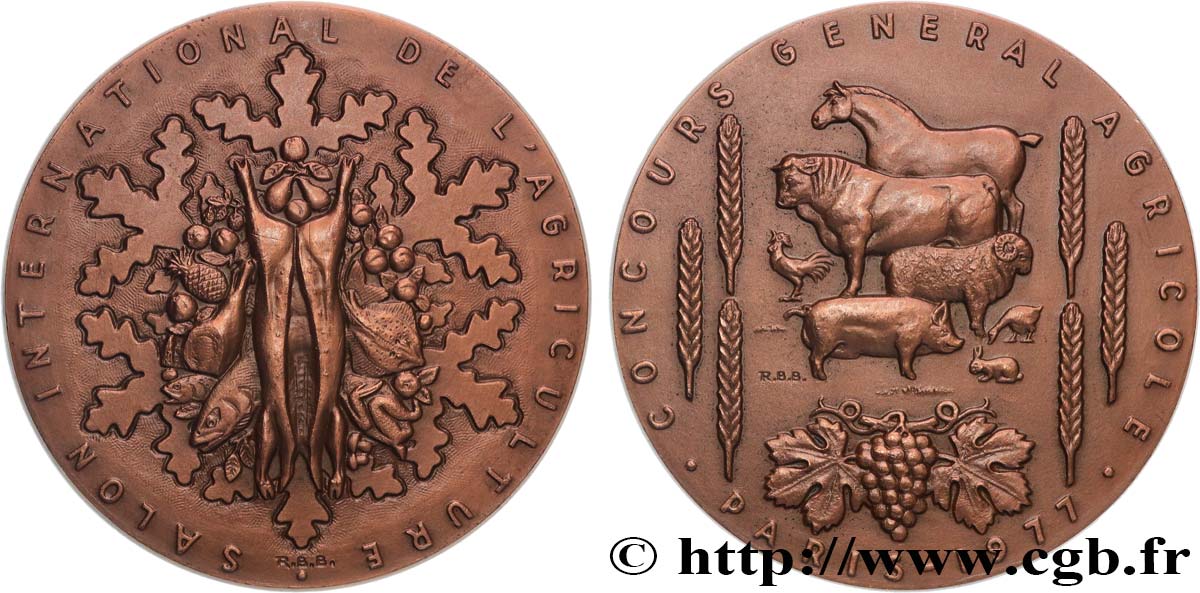 QUINTA REPUBLICA FRANCESA Médaille, Concours général agricole EBC