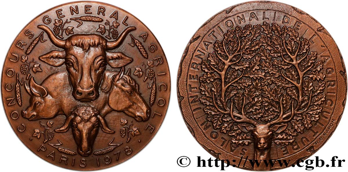 QUINTA REPUBLICA FRANCESA Médaille, Concours général agricole EBC