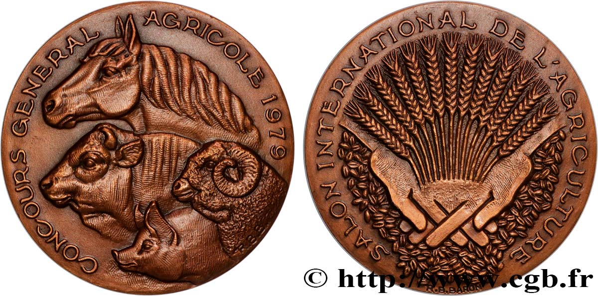 QUINTA REPUBLICA FRANCESA Médaille, Concours général agricole EBC