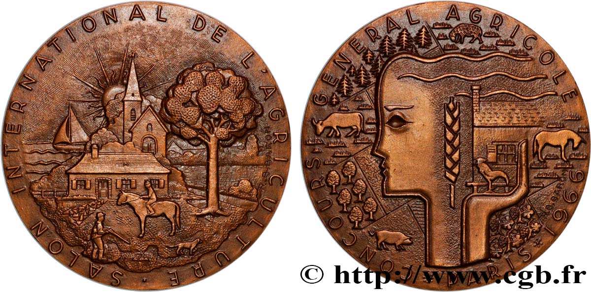 QUINTA REPUBBLICA FRANCESE Médaille, Concours général agricole SPL/q.SPL