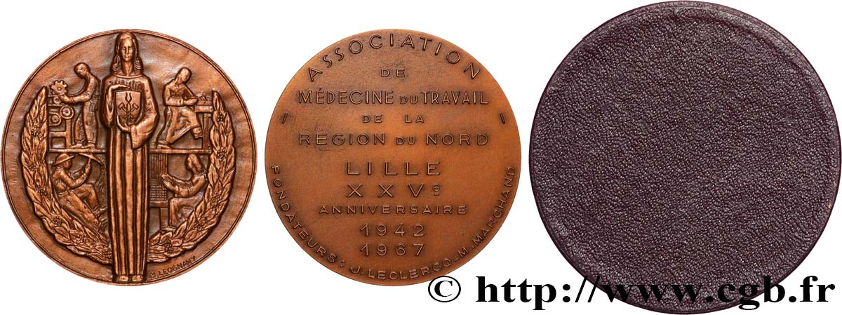 QUINTA REPUBLICA FRANCESA Médaille, Médecine du travail MBC+