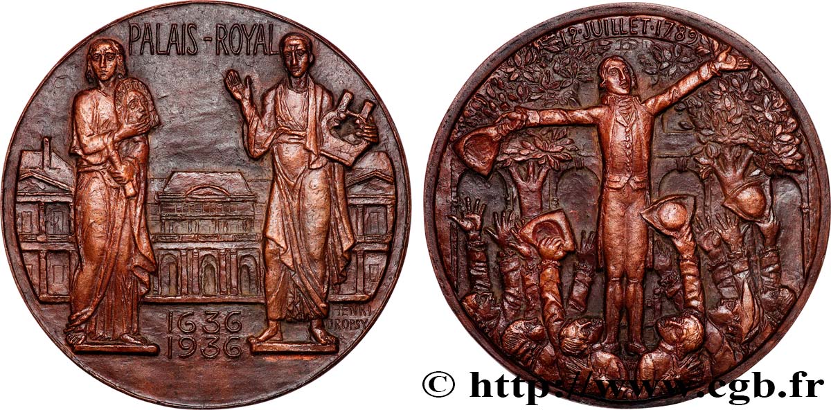 III REPUBLIC Large médaille, Palais-Royal AU