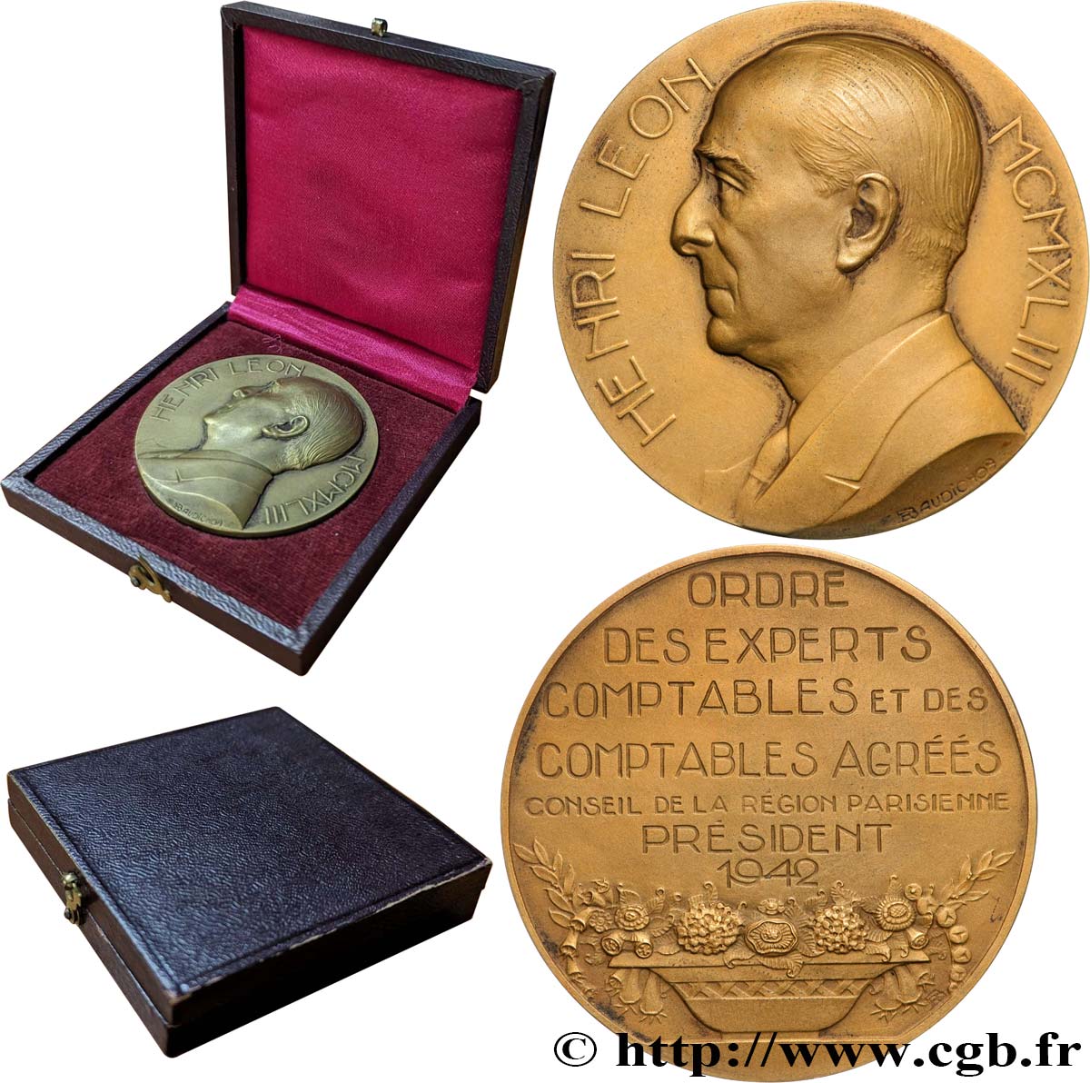 FRENCH STATE Médaille, Henri Léon AU