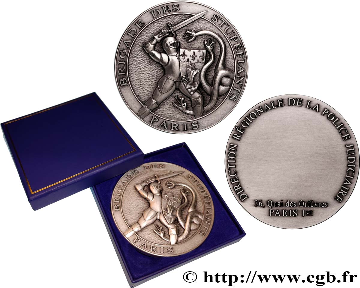 FUNFTE FRANZOSISCHE REPUBLIK Médaille, Brigade des stupéfiants VZ