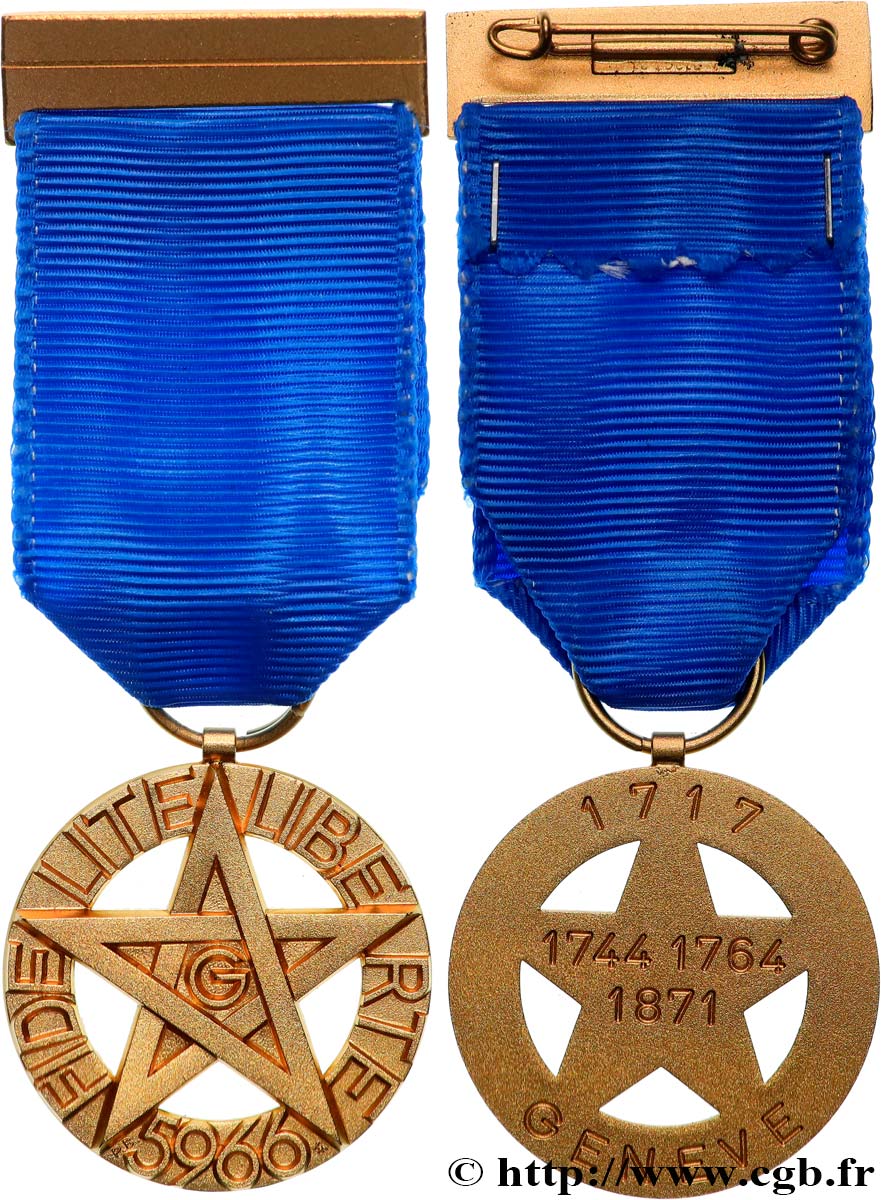 FREEMASONRY Médaille, Loge Fidélité Liberté AU