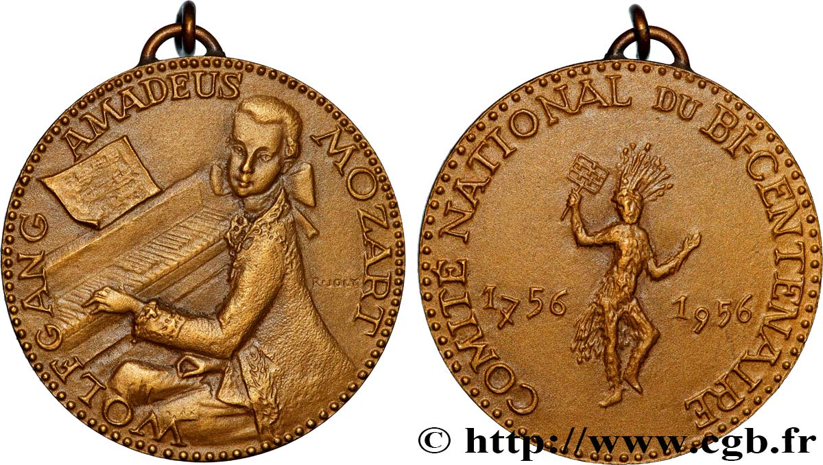 ARTISTS : MUSICIANS, PAINTERS, SCULPTORS Médaille, Wolfgang Amadeus Mozart AU