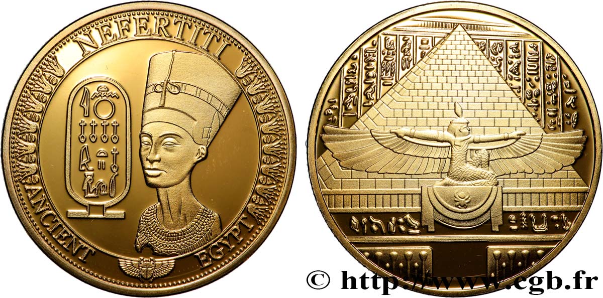 ÄGYPTEN Médaille, Néfertiti Polierte Platte