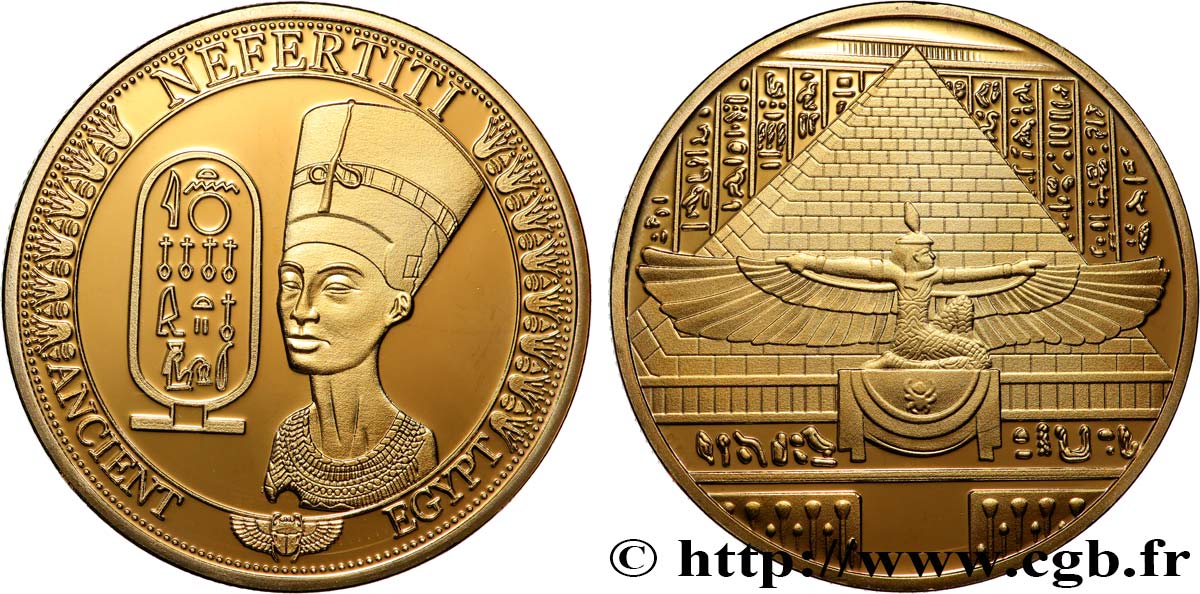 ÄGYPTEN Médaille, Néfertiti Polierte Platte