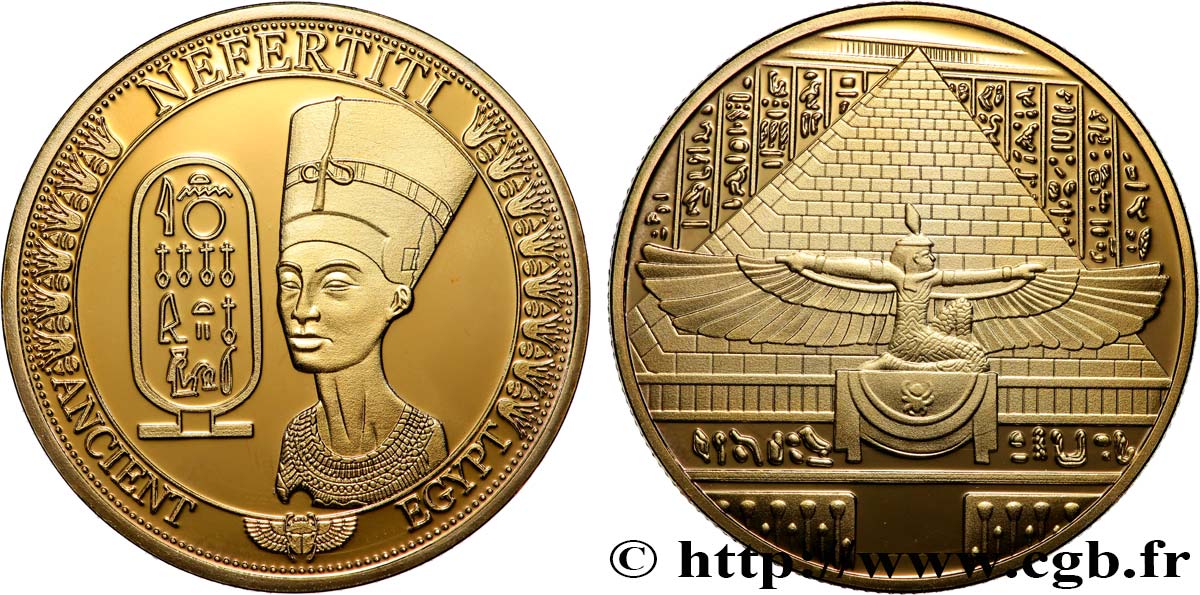 ÄGYPTEN Médaille, Néfertiti Polierte Platte