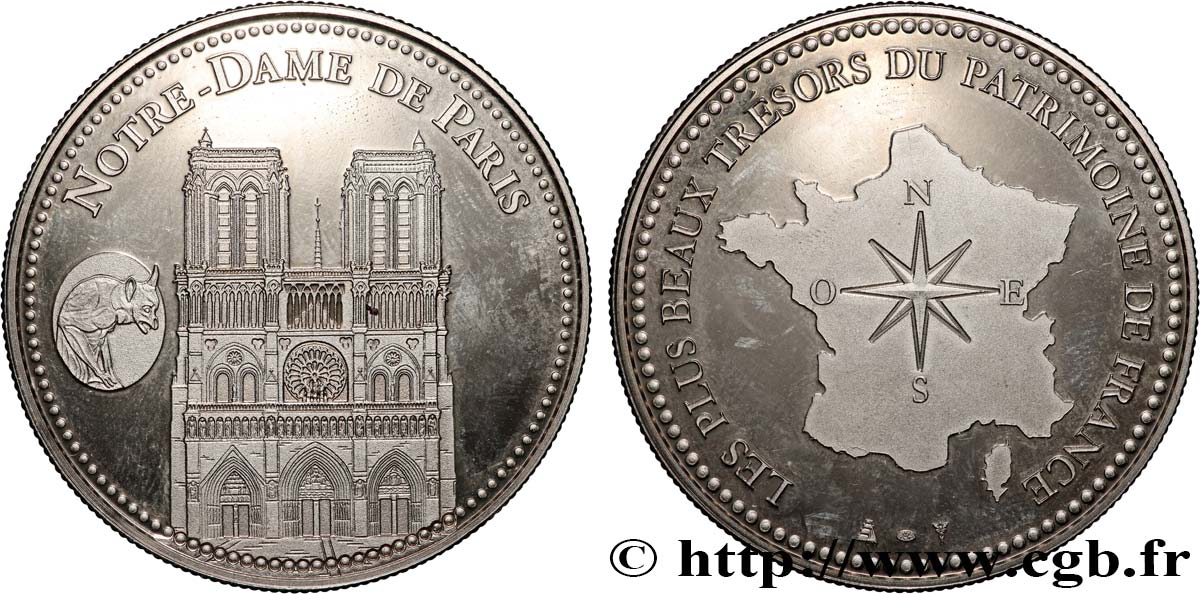 MONUMENTS ET HISTOIRE Médaille, Notre-Dame de Paris TTB+