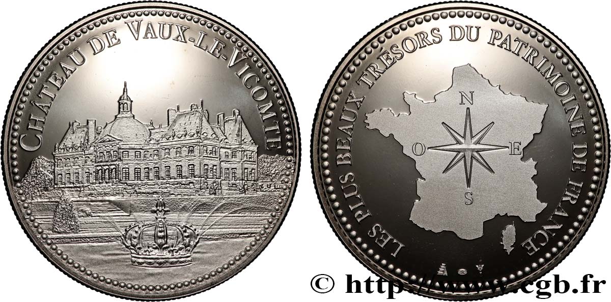 MONUMENTS ET HISTOIRE Médaille, Château de Vaux-Le-Vicomte FDC