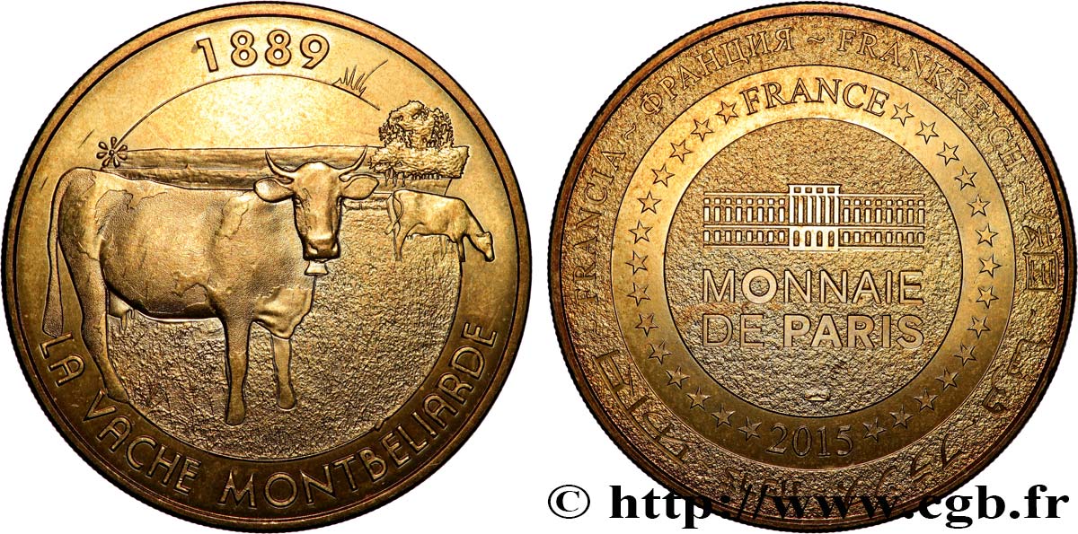 MONNAIE DE PARIS Médaille, La vache Montbeliarde SUP