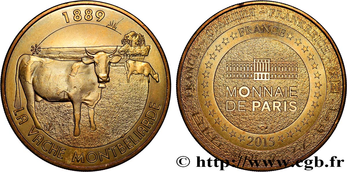 MONNAIE DE PARIS Médaille, La vache Montbeliarde EBC