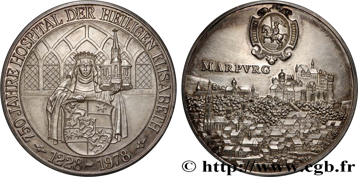 DEUTSCHLAND Médaille, 750e anniversaire de l’hôpital Sainte Élisabeth VZ