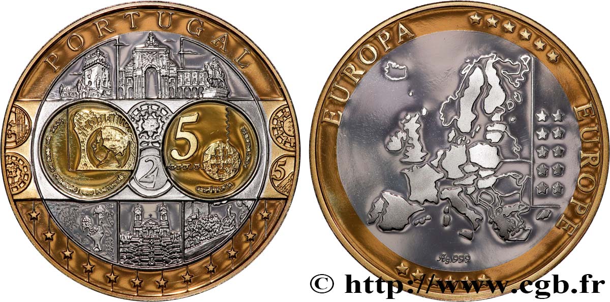 FUNFTE FRANZOSISCHE REPUBLIK Médaille, Europe, Portugal fST