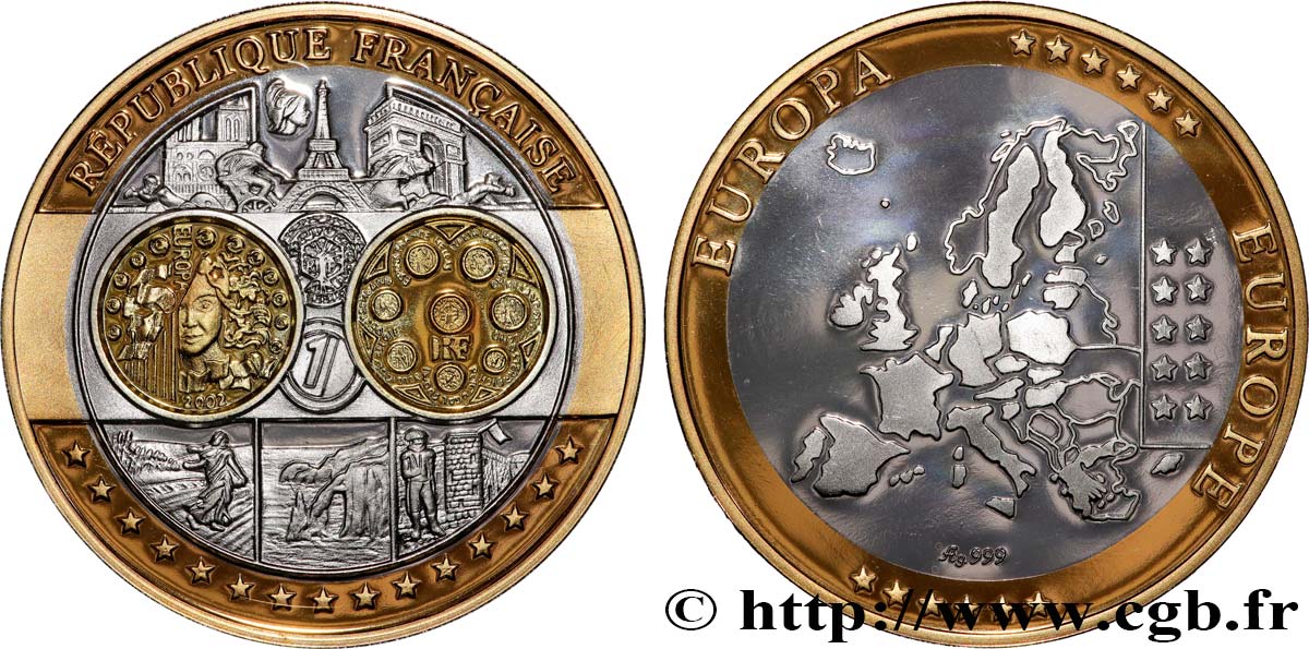 QUINTA REPUBLICA FRANCESA Médaille, Europe, République française SC