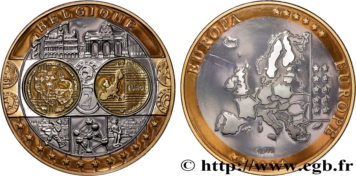 QUINTA REPUBLICA FRANCESA Médaille, Europe, Belgique SC