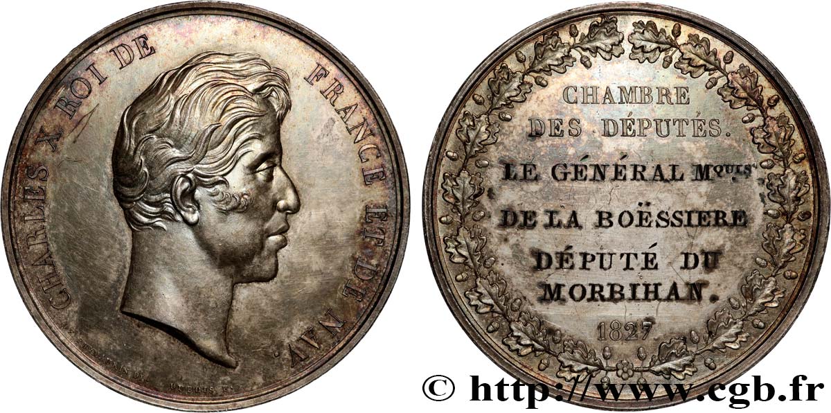 KARL X Médaille Parlementaire, Marc-Antoine de la Boëssière de Lennuic fVZ/VZ