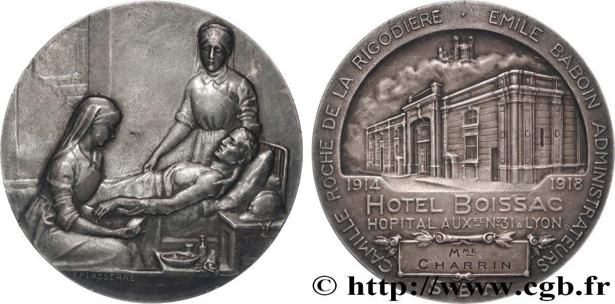 TROISIÈME RÉPUBLIQUE Médaille, Hôpital Hôtel Boissac TTB