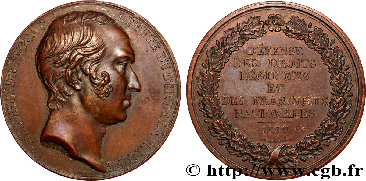 LUDWIG PHILIPP I Médaille, Pierre Antoine Berryer SS