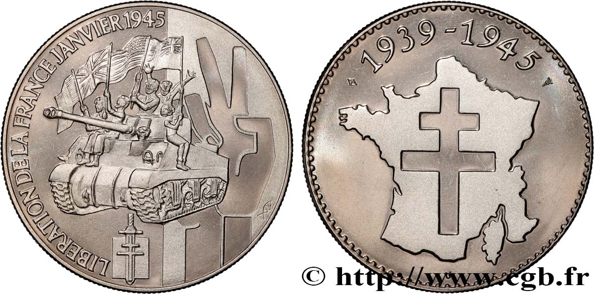 V REPUBLIC Médaille commémorative, Libération de la France Brilliant Uncirculated