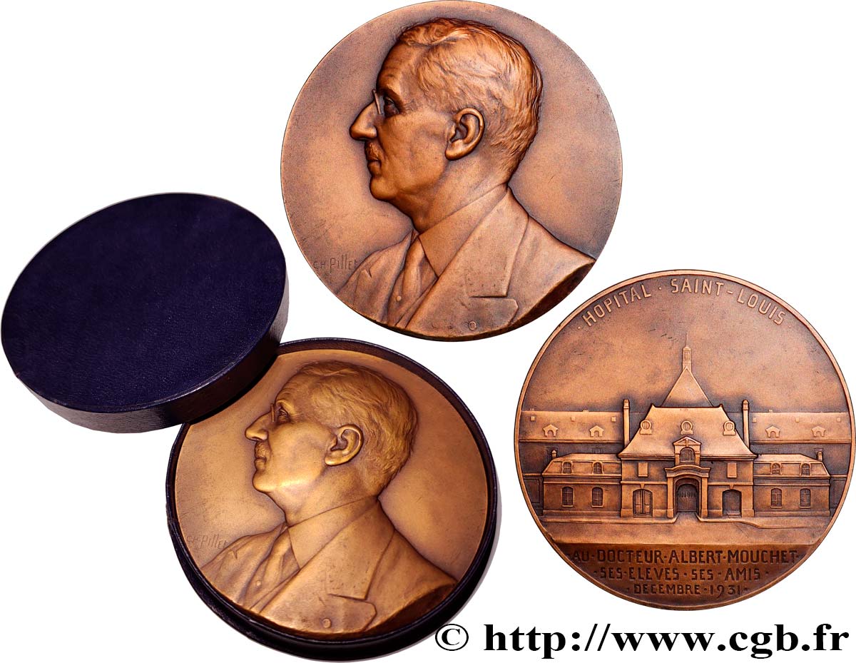 III REPUBLIC Médaille, Docteur Albert Mouchet AU