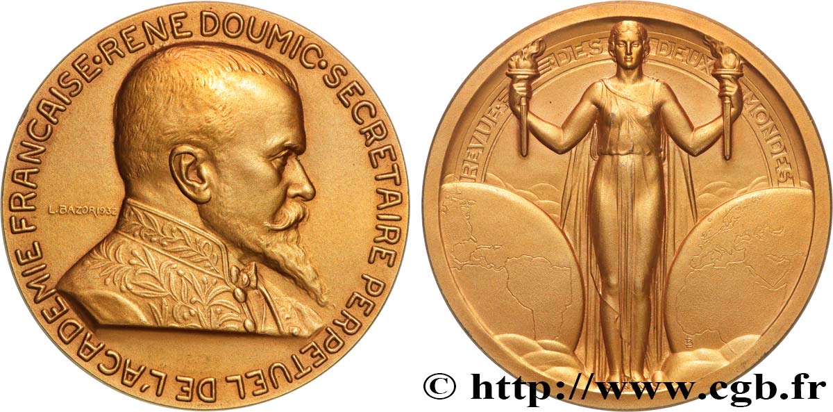 V REPUBLIC Médaille, René Doumic AU