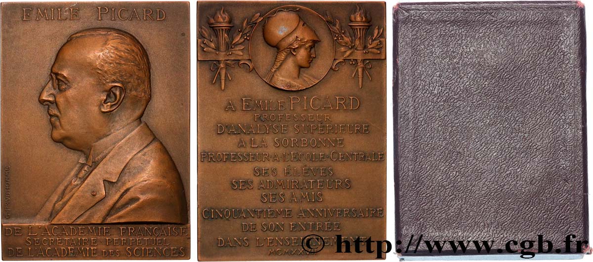 SCIENCE & SCIENTIFIC Plaquette, Emile Picard AU/AU