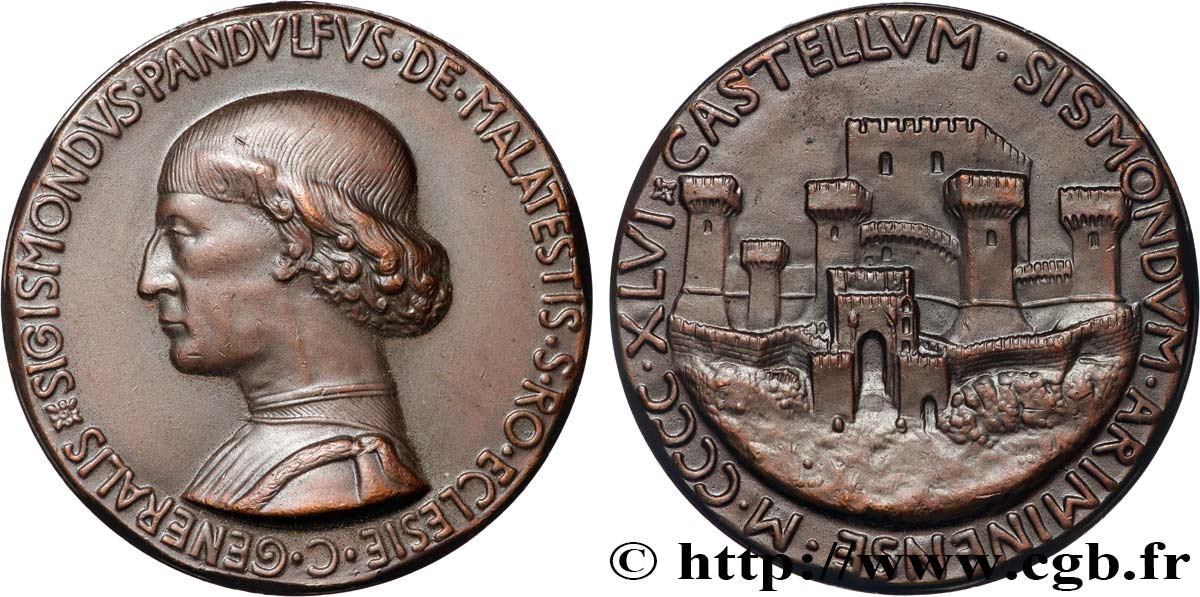 ITALIE Médaille, Sigismond Malatesta, refrappe SUP
