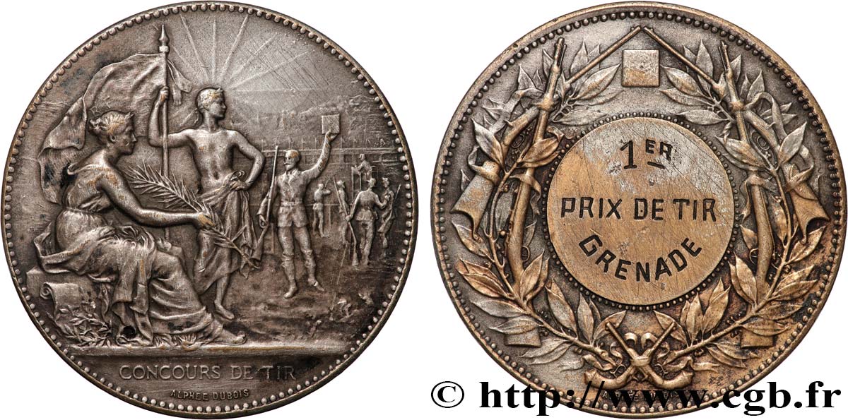 TIR ET ARQUEBUSE Médaille, Concours de tir, Premier prix de tir, grenade BB