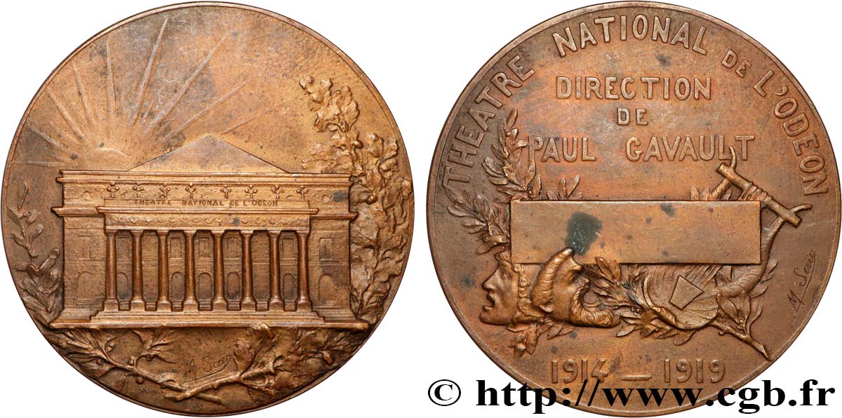 DRITTE FRANZOSISCHE REPUBLIK Médaille, Théâtre national de l’Odéon SS