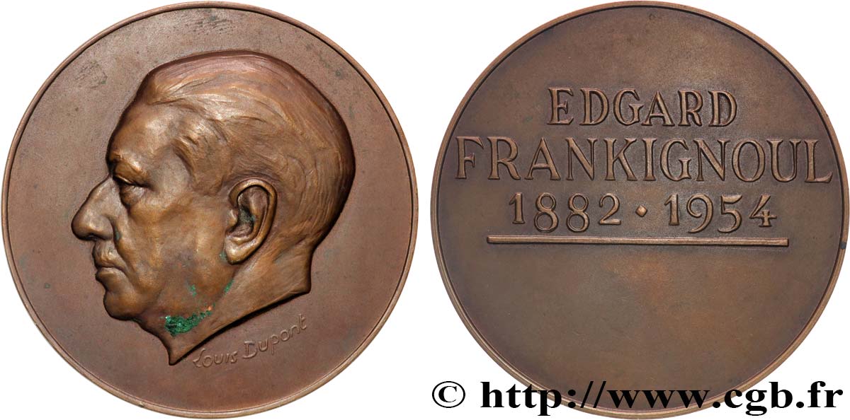 BELGIUM Médaille, Edgard Frankignoul XF