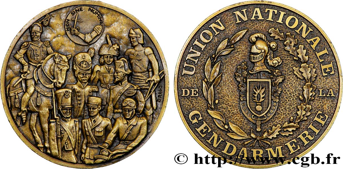 POLICE AND GENDARMERIE Médaille, Union nationale de la gendarmerie AU