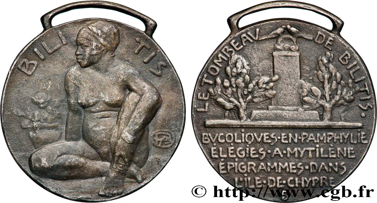 TROISIÈME RÉPUBLIQUE Médaille, Bilitis, n°5 TTB