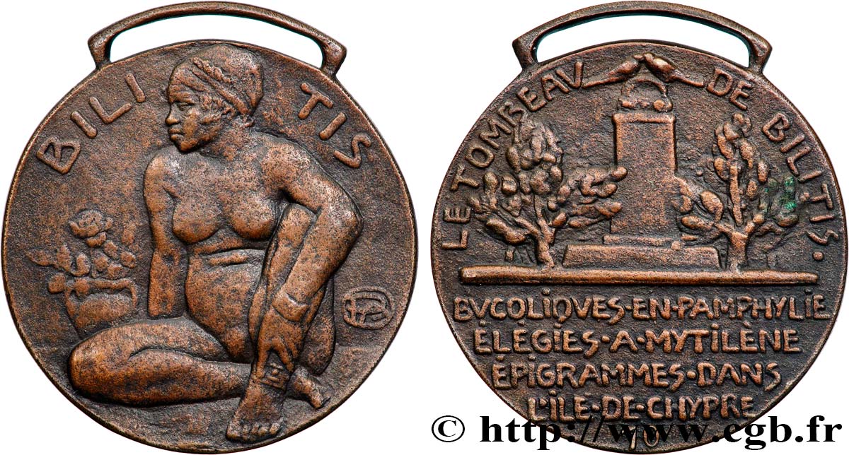 TERZA REPUBBLICA FRANCESE Médaille, Bilitis, n°70 BB