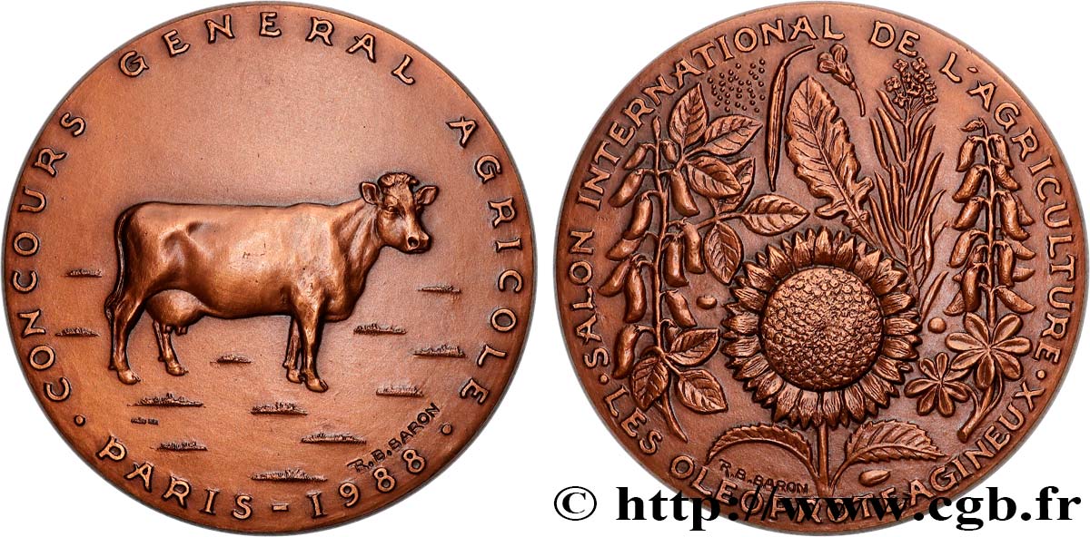 QUINTA REPUBLICA FRANCESA Médaille, Concours général agricole EBC