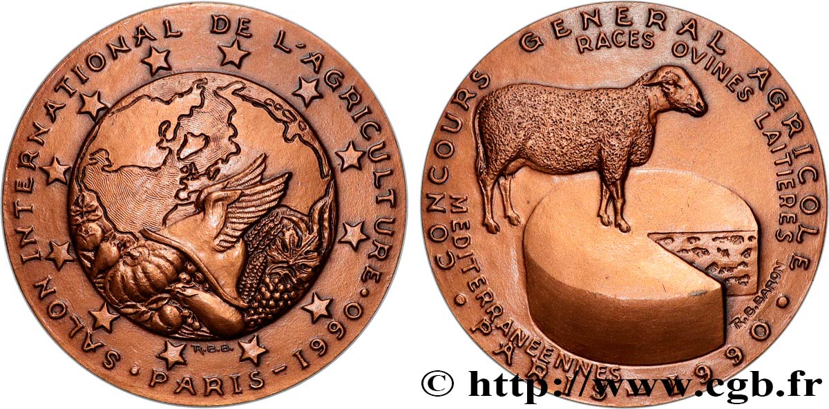 QUINTA REPUBLICA FRANCESA Médaille, Concours général agricole EBC