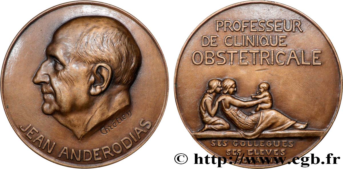 MÉDECINE - SOCIÉTÉS MÉDICALES Médaille, Jean-Baptiste Anderodias fVZ