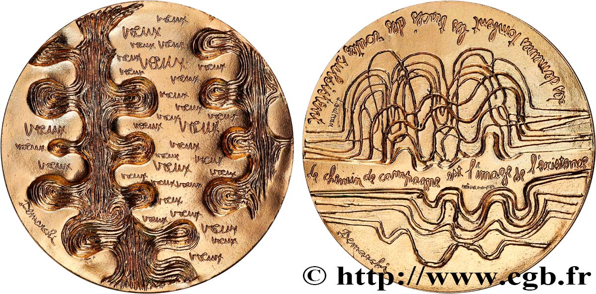 CINQUIÈME RÉPUBLIQUE Médaille de vœux SPL