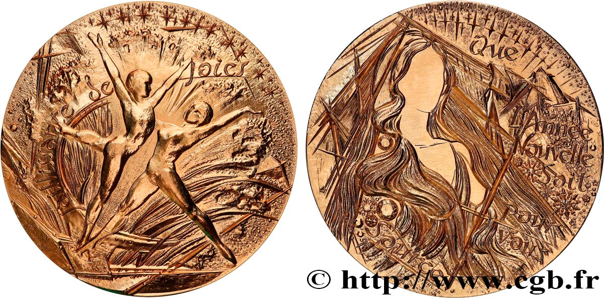 CINQUIÈME RÉPUBLIQUE Médaille de voeux, source de joie SPL
