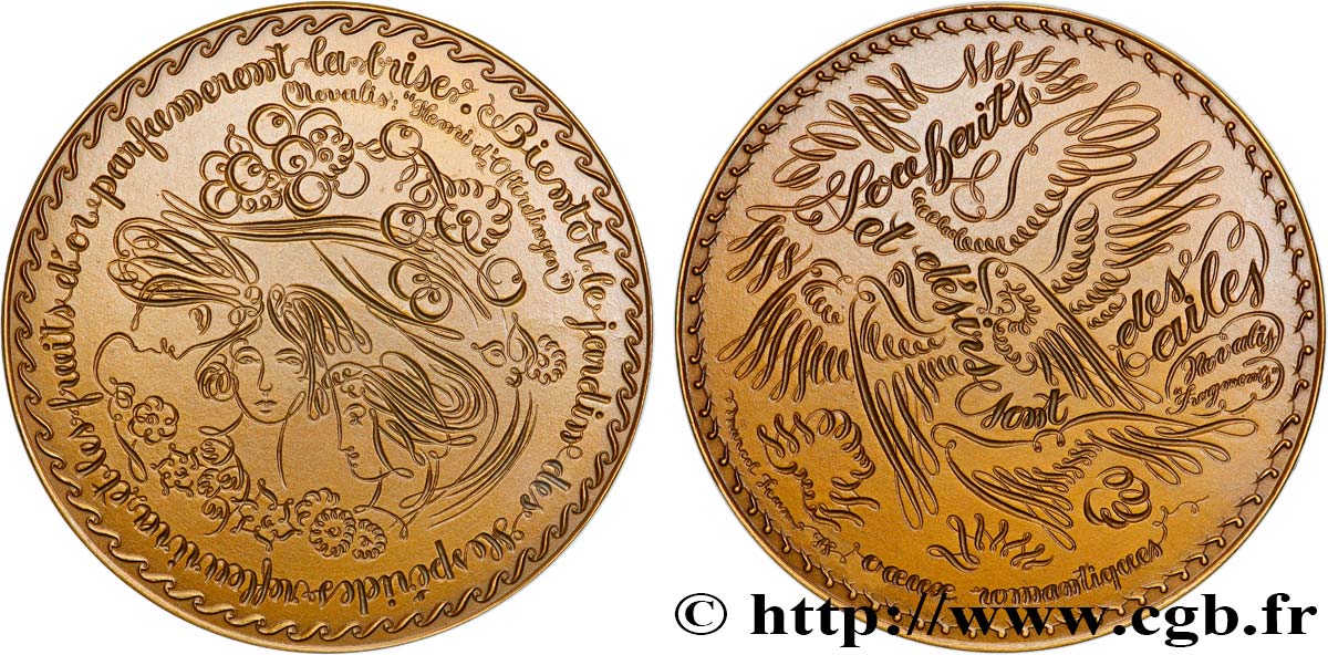 QUINTA REPUBLICA FRANCESA Médaille de vœux, Novalis EBC