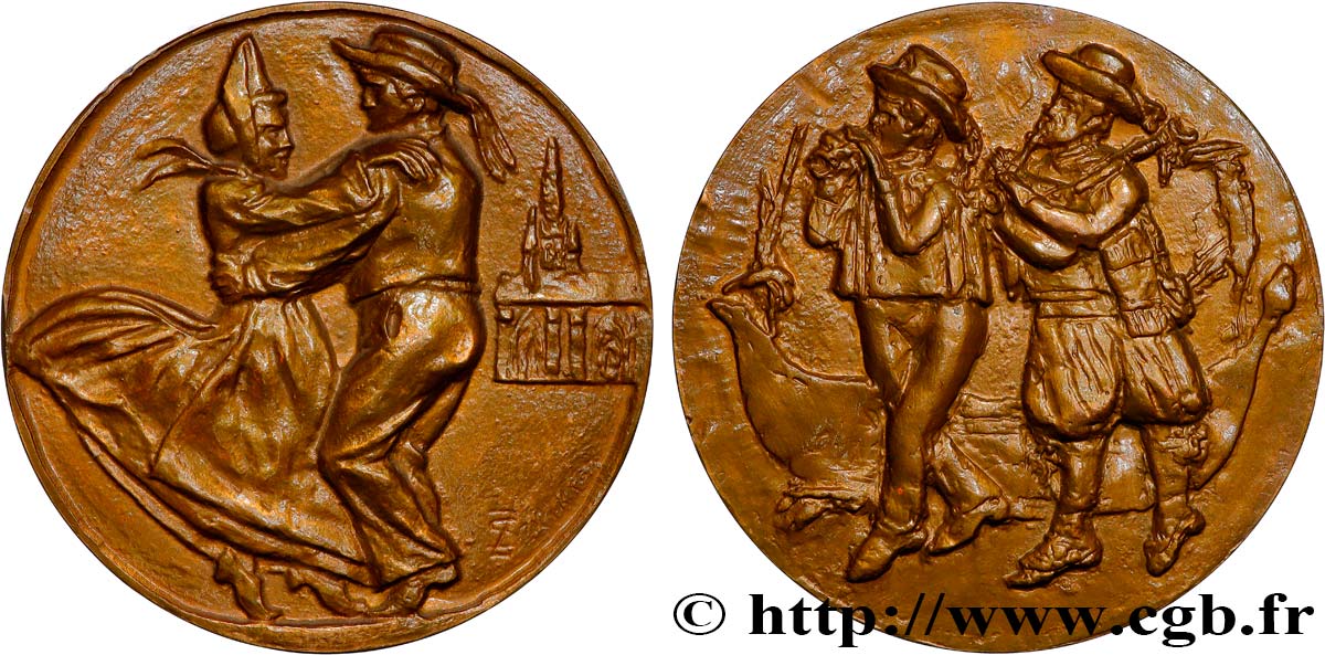 FUNFTE FRANZOSISCHE REPUBLIK Médaille, Bretagne joyeuse VZ
