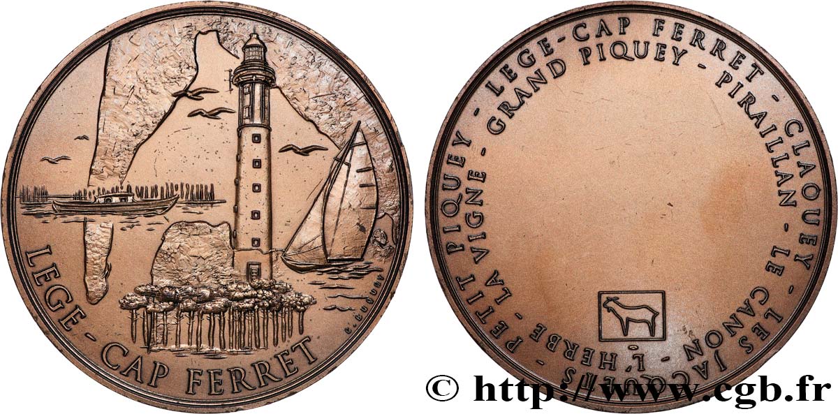 QUINTA REPUBBLICA FRANCESE Médaille, Ville de Lège-Cap-Ferret q.SPL