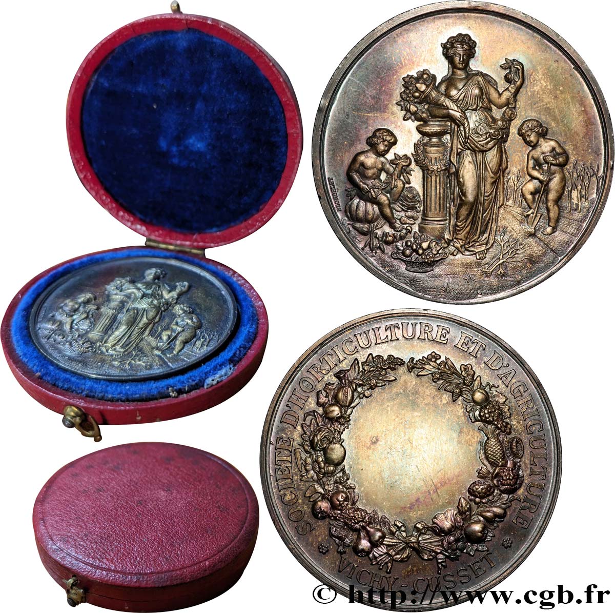 SOCIÉTÉS D AGRICULTURE, HORTICULTURE, PÈCHE ET CHASSE Médaille, Société d’horticulture VZ