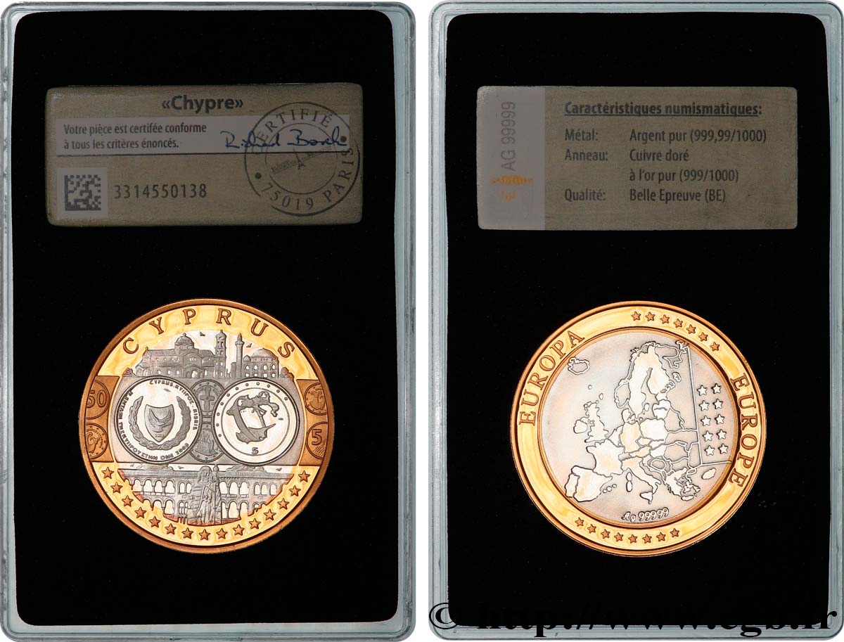 CINQUIÈME RÉPUBLIQUE Médaille, Europe, Chypre SPL